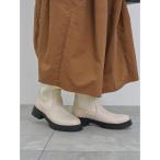 ブーツ 「ふっくらクッション」厚底ニットブーツ レディース