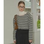tシャツ loose border long-t / ルーズボーダーロンT レディース