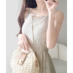ワンピース 「mily bilet」サラッと華やかに魅せる、夏の特別な1枚。シアージャガードチョーカーキャミワンピース(ロング)