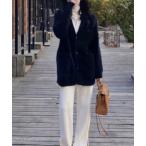 カーディガン モヘア調フェミニンニットカーディガン(シャギーカーデ） レディース