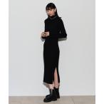 ワンピース タイトリブニットワンピース