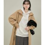 コート アウター 撥水・花粉ガード/中わたスタンドカラーコート レディース