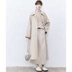ステンカラーコート コート 「tageechita」グランスリーブ　ダブルフェイスウールロングオーバーコート レディース メンズ