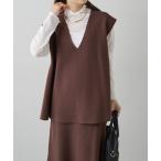 ベスト ジレ ミラノリブニットベスト レディース