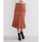 スカート 「S-LLsize」フェイクスウェードフレアスカート「洗濯機洗い可」