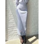 スカート レーストリムニットスカート「セットアップ着用可能」