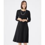 ワンピース 「ウォッシャブル」オータムコンフォートストレッチニットドレス