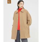 ステンカラーコート コート 「L」「カタログ掲載品」ウールスーパービーバーステンカラーコート レディース