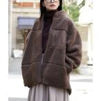 ブルゾン アウター 「着ぶくれしにくいgoodなバランス」 Good-Balance ボアアウター「ハイネックジャケット」 レディース メンズ