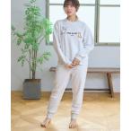 パジャマ ルームウェア 「PAUL＆JOE」ヌネット＆ジプシー毛糸遊び刺繍　裏毛起毛　セットアップ レディース