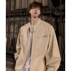 ブルゾン アウター シングルブレスト ライダースブルゾン フェイクレザージャケット チンスト付き メンズ レディース