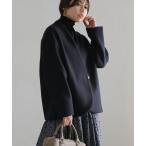 コート アウター Vネックショートコート レディース