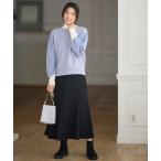 スカート 「洗濯機可/ウエストゴム」ライトツイードマーメーイドスカート