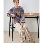 パジャマ ルームウェア 「まるで毛布！のような暖かさ」ドーナツさがら刺繍マイクロファイバーパジャマ レディース