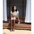 ブーツ ポインテッドトゥ シルエットヒールロングブーツ レディース