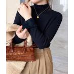 ニット セーター 裏起毛メロウモックネックニット レディース