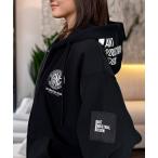 パーカー チル映え グラフィック フードロゴ 袖ロゴ  暖か 裏起毛 ジップパーカー 韓国ストリート レディース メンズ