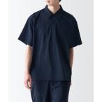 「無印良品」 半袖シャツ S ネイビー メンズ