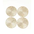 ランチョンマット PVCコースター4枚セット「ゴールド」 / 207882