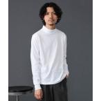 tシャツ コットン モックネック ロングスリーブ Tシャツ メンズ