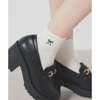 靴下 ワンポイントショート丈ソックス レディース