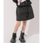 スカート ボタンデザインベロアキルティングスカート キッズ 子供服 女の子