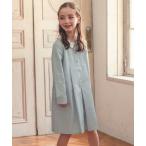ワンピース ホワイトフラットカラー水色フォーマルワンピース キッズ 子供服 女の子