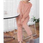パジャマ ルームウェア ふんわり軽くて暖かいmemory fleece もこもこ フリースかぶり上下セット レディース パジャマ ふわふわ 部屋着 か