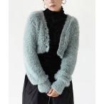 ニット セーター DOUGHY SHAGGY KNIT「ショートカーディガン」 レディース