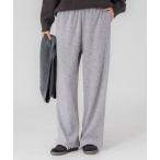 パンツ 起毛リブイージーワイドパンツ レディース