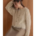 ショッピングバブ カーディガン MIXシャギーニットカーディガン レディース