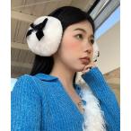 耳当て イヤーマフ 耳当て フェイクファー イヤーマフ リボン 耳あて イヤマフ もこもこ レディース