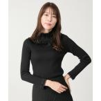 ニット セーター ラビットファーフリルニット レディース