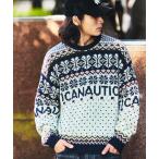 セーター ニット NAUTICA/ノーティカ Snow Pattern Jaquard Pullover Sweater/スノー パターン ジャカード