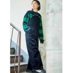 サロペット オーバーオール ＴＨＲＥＥ　ＦＩＦＴＹ　ＳＴＡＮＤＡＲＤ　コーデュロイオーバーオール「ブラック」 レディース