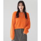 ニット セーター シャギープルオーバーLS　240805 レディース