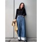 ジーンズ デニム デニムパンツ ロールアップルーズデニム レディース