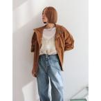 ブルゾン アウター タックデザインナイロンブルゾン レディース