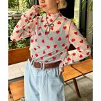 tシャツ 「HELLO.SANFRANCISCO/ハローサンフランシスコ」ハートフロッキープリントシアータートルTEE レディース
