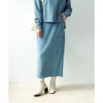 スカート モールニットコーデュロイタイトスカート