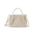 トートバッグ 「2WAY」上品カラーで取り入れやすい ふわふわ ストライプファートートバッグ レディース