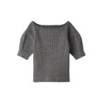 「Mila Owen」 半袖ニット 1 グレー レディース