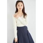 ショッピングニット ニット セーター 「ZOZO限定」スリーブハートボタンVネックリブニット レディース