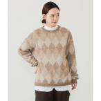 ショッピングアーガイル ニット セーター GREY LABEL アーガイルシャギープルオーバー レディース