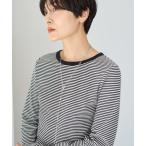 tシャツ リブボーダーカットプルオーバー レディース