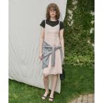 ワンピース chiffon switching midi dress / シフォンスイッチングミディドレス