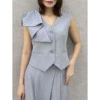 ベスト ジレ ショルダーリボンジレ レディース