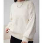 ニット セーター シャギーチェックニットトップス レディース