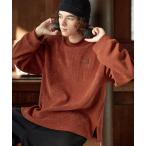 トレーナー スウェット 「POLO CHAMPS 別注」カットコーデュロイロゴ刺繍モックネックプルオーバー メンズ