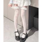 靴下 「urge select」総レース 履き口フリルデザイン ガーリー ニーハイソックス レディース